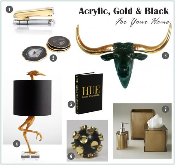 Acrylic, Gold and Black For Your Home - Metsy Shines Acrylic, Gold and Black For Your Home - Metsy Shines